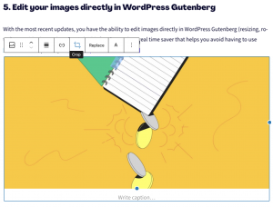Editing images in WordPress Gutenberg